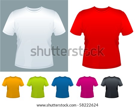 t shirt template vector. stock vector : Men#39;s T-shirt vector template.