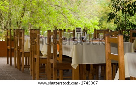 Reserved Table At The Restourant
