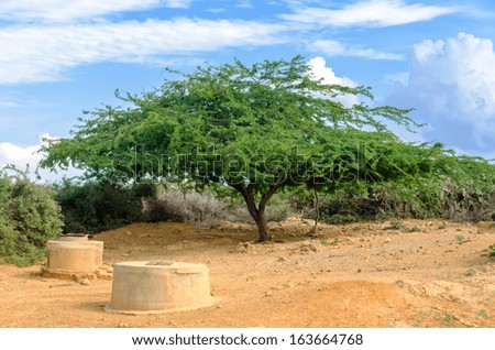 Wells in a desert region of Colombia used by the indigenous Wayuu for water in La Guajira