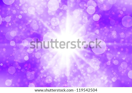 Abstract star light on purple background.