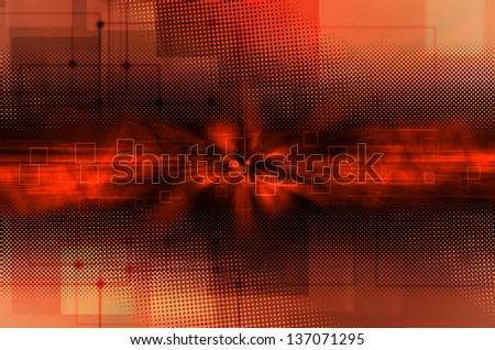 Abstract dark red Hi-tech background.