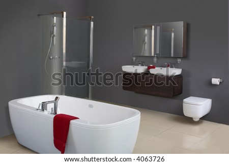 Modern Bathroom on Modern Bathroom Stock Photo 4063726   Shutterstock