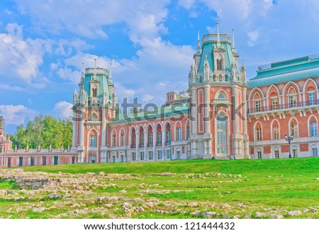 View of Grand Palace in Tsaritsino, Moscow, Russia, East Europe