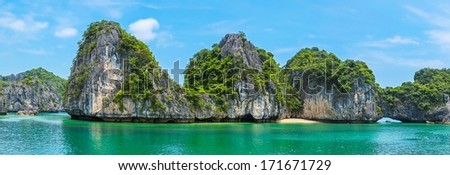 Beautiful panorama of Halong Bay, Vietnam, Southeast Asia