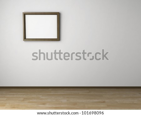 Empty room with frame
