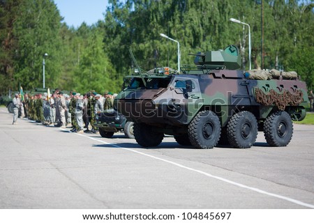 Army truck in military parade