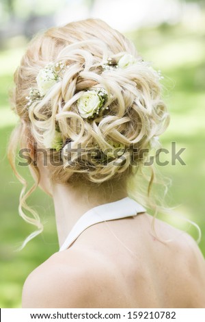 Beautiful Bride With Fashion Wedding Hairstyle