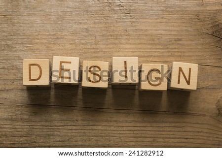 Design text on a wooden background