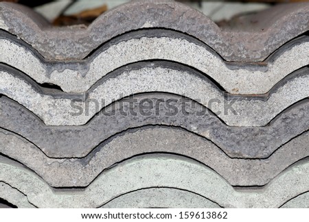 Stack of roofing tiles. texture