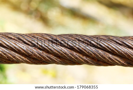 rusty on steel cable