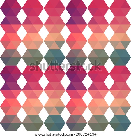 Retro pattern of geometric shapes. Colorful mosaic banner. Geometric hipster retro background with place for your text. Retro triangle background