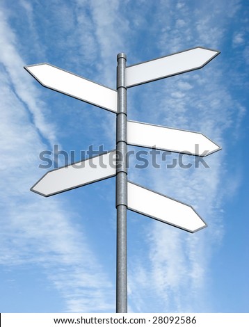 Crossroads Sign with clipping paths