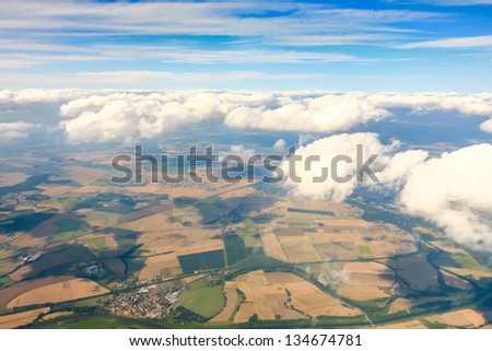 Cloud sky view from aeroplane