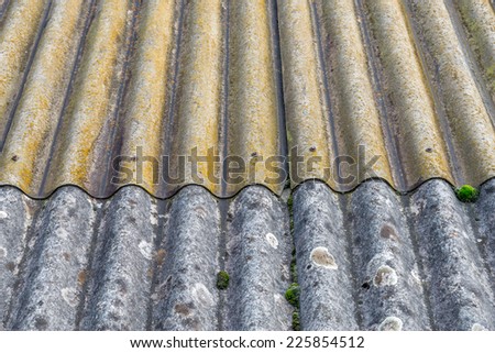 Image of patterned corrugated layers showing leading lines into the distance