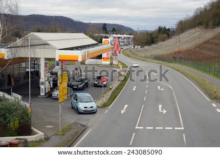 UNKEL, GERMANY 10 JANUARY 2015 -  As of 2014 Shell is the fourth largest company in the world in terms of revenue and one of the six oil and gas supermajors.