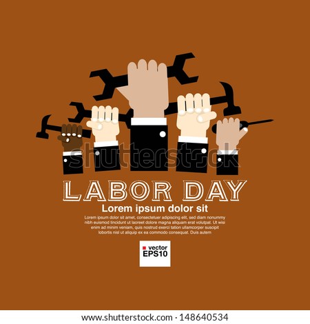 Labor day simply and clean illustration conceptual vector
