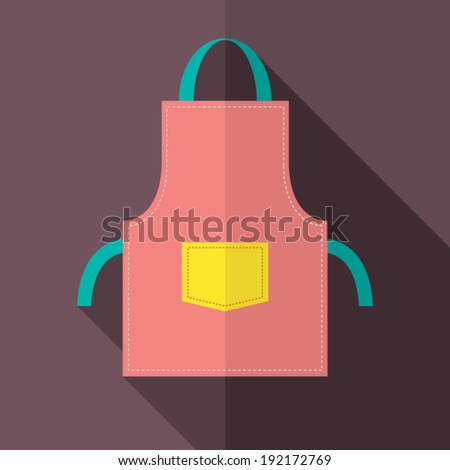 Flat Design Apron Vector Illustration Flat Design Apron Vector Illustration