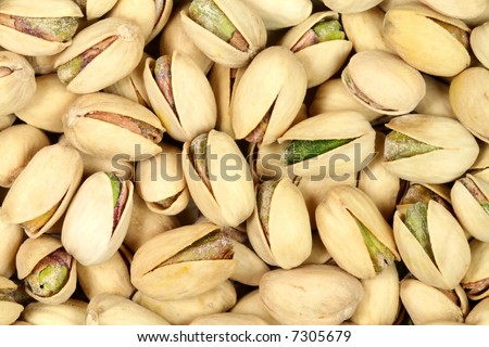 Background of delicious pistachio nuts. Food texture.