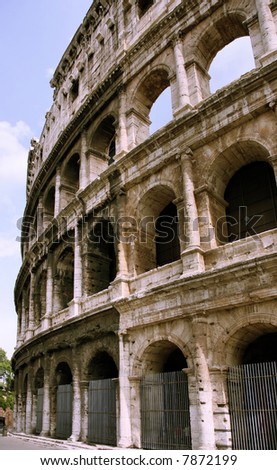 One of the most famous landmarks of ancient Rome - Colosseum.