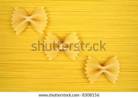 Uncooked pasta - cuisine and food object close-up photo