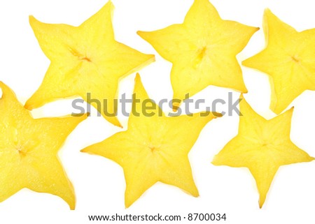 Slices Of Fruit. fruit. Slices of starfruit