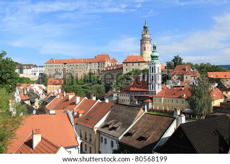Cesky Krumlov - old town in Czech Republic, listed as UNESCO World Heritage Site