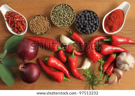 Spices.  Aromatic ingredients and natural food additives.