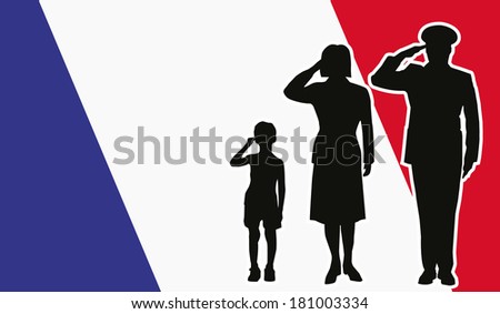 France soldier family salute