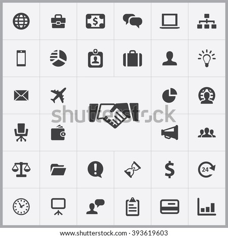Simple Business icons set. Universal Business icon to use in web and mobile UI, set of basic UI Business elements