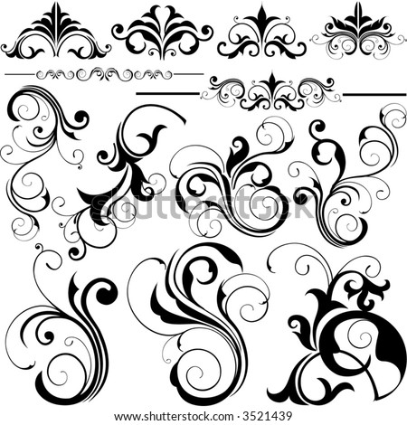 Logo Design Elements on Design Elements Stock Vector 3521439   Shutterstock