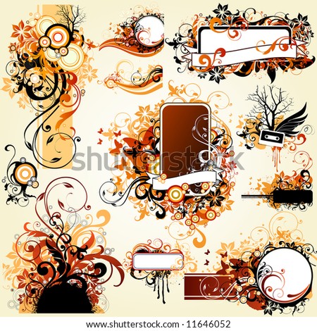 Logo Design Elements on Floral Design Elements Stock Vector 11646052   Shutterstock