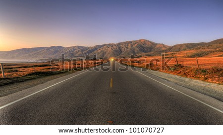 California Coast Highway 1 near San Simeon