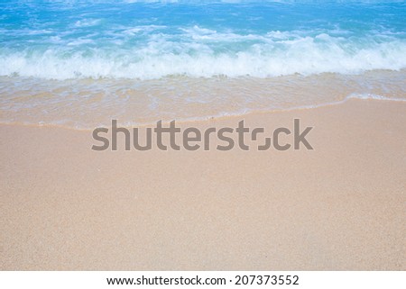 White tile blue water and clean sand