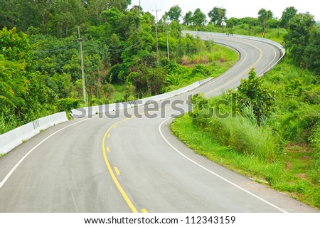 Curved road.