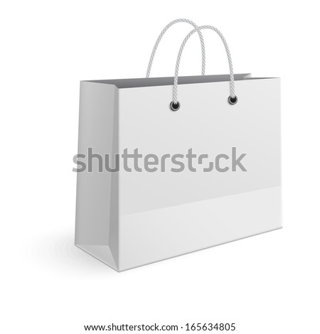 Shopping paper bag isolated on white background Shopping paper bag isolated on white background
