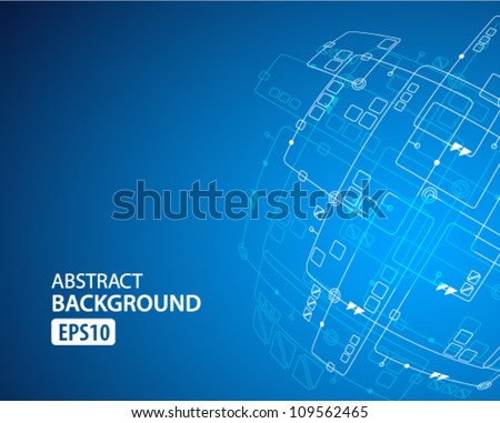 Abstract technology background. Beautiful colors.