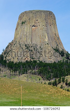 Devil\'s Tower National Monument, also known as Bear lodge in the Black Hills near Hulett, Wyoming