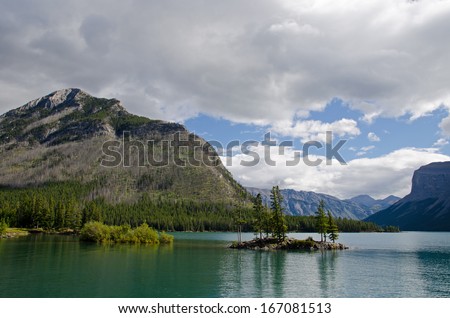 Lake Minnewanka, or water or the Spirits in the Nakoda language is very close to the city of Banff in the Canadian Rocky Mountains. This lake has become the longest lake in the Canadian National Parks