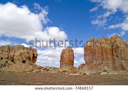 Sacred Rock Formation near Sky City, the Pueblo of the Acoma people, New Mexico, USA