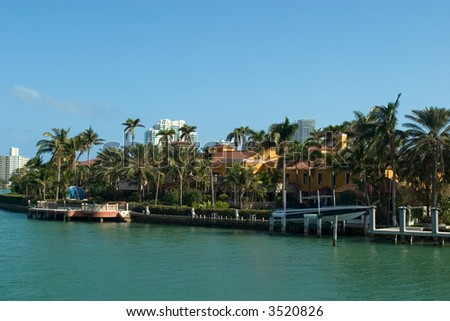 expensive house by the bay in Miami\'s key Biscayne Florida. Home to the rich and famous