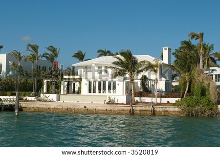 expensive house by the bay in Miami\'s key Biscayne Florida. Home to the rich and famous