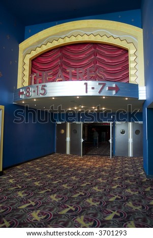 Movie theater entrance Movie theater in downtown San Francisco California