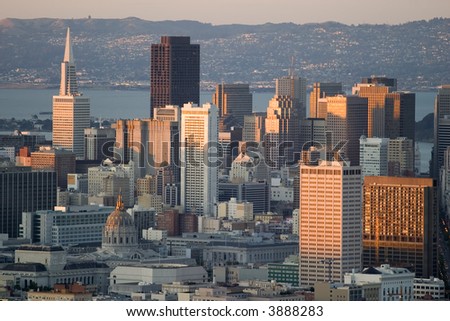 View of San Francisco\'s Financial District from Twin Peaks