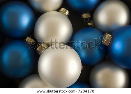 Blue and White Spheres Isolated