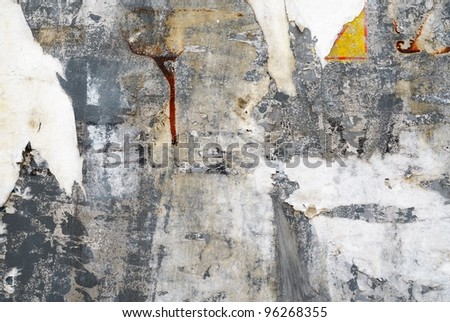 abstract ripped paper on metal background