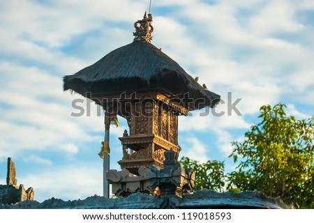 Ornate throne in a Balinese Hindu temple