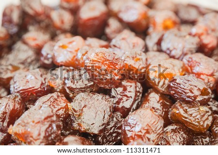 preserved red date with sugar and honey