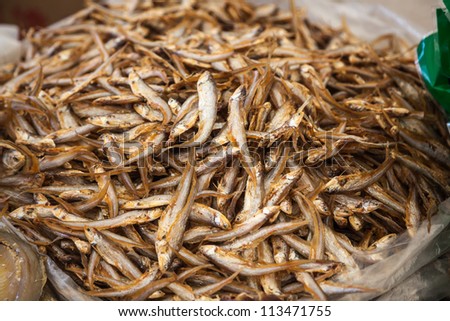 preserved small fishes, made from sun beam treated sea fishes