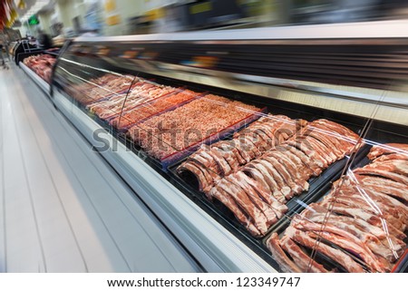 pork meat sold in a super market