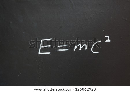 mass energy equation writen in blackboard mass energy equation writen in blackboard